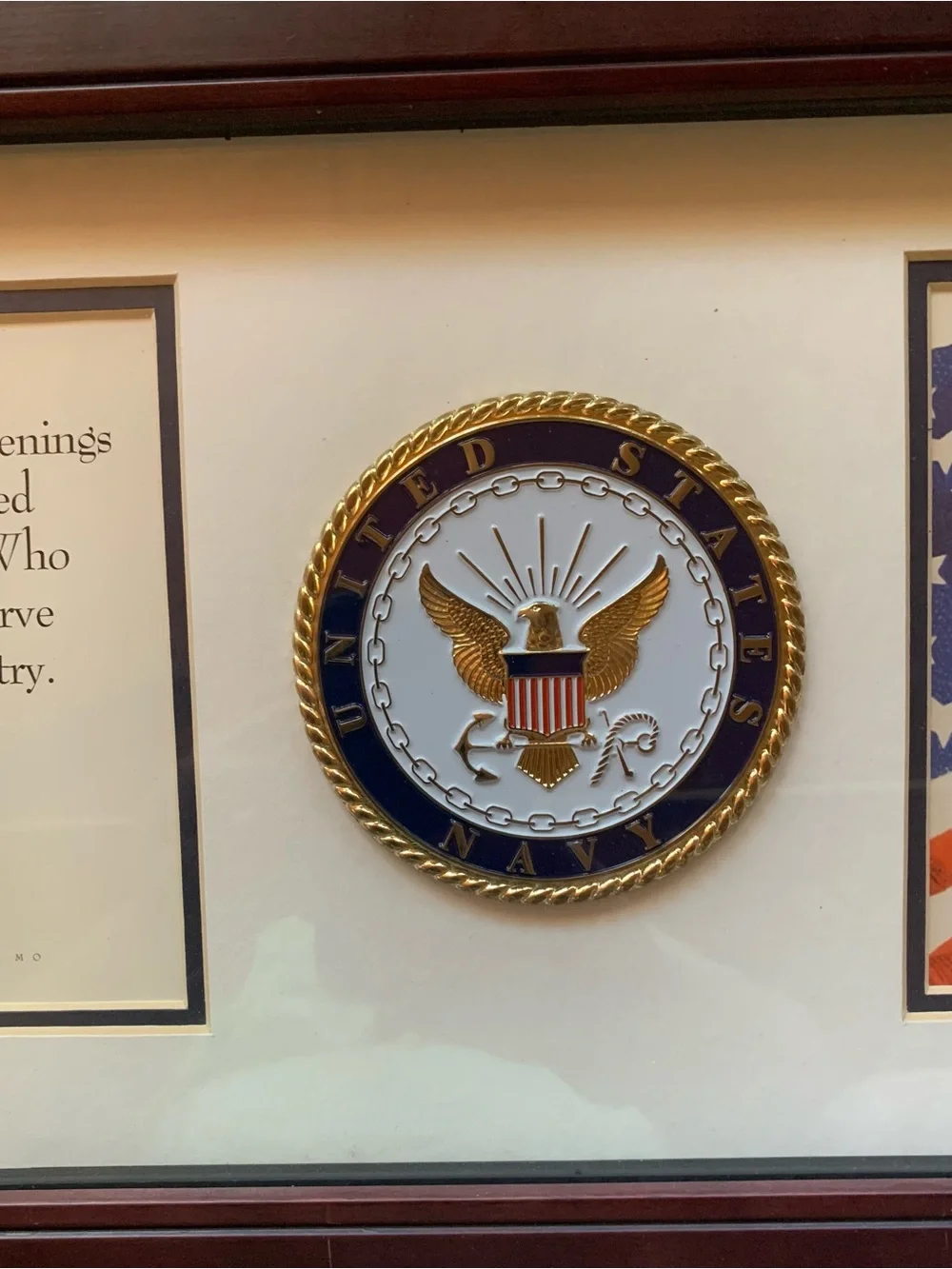 K & Co. United States Navy Medallion Double Picture‎ Frame With 4x6 Openings